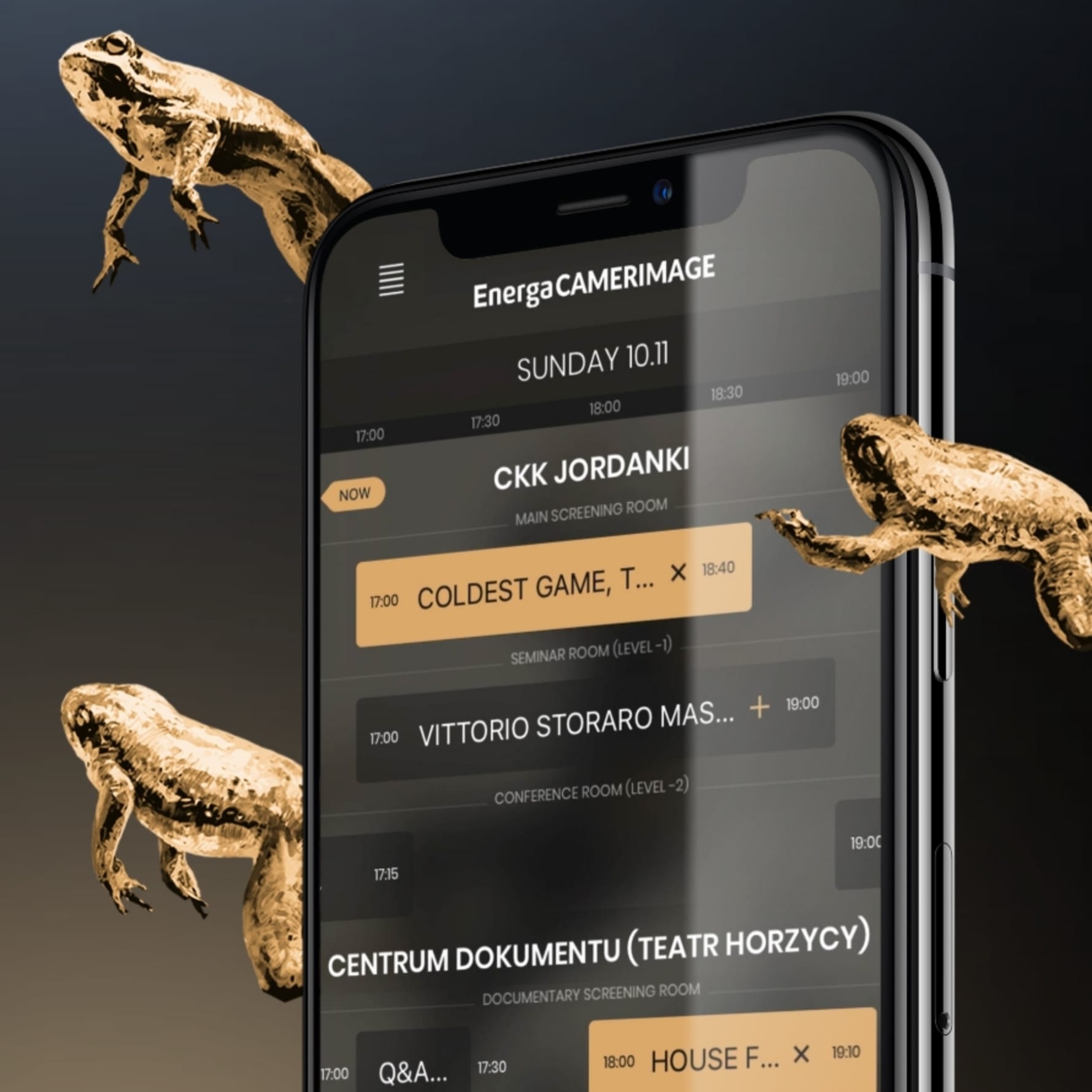 The mobile app for the Camerimage festival – a project by the interactive agency 052B
