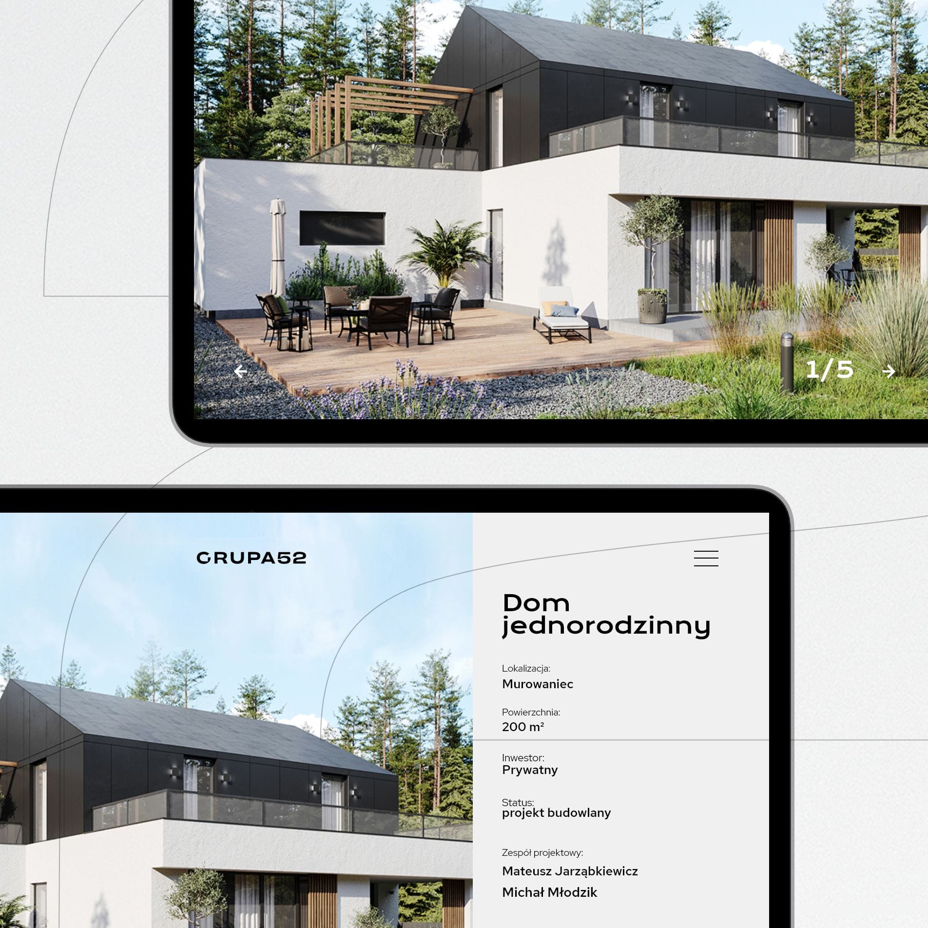 Serwis internetowy Grupy 52 – pracownia architektoniczna z Bydgoszczy