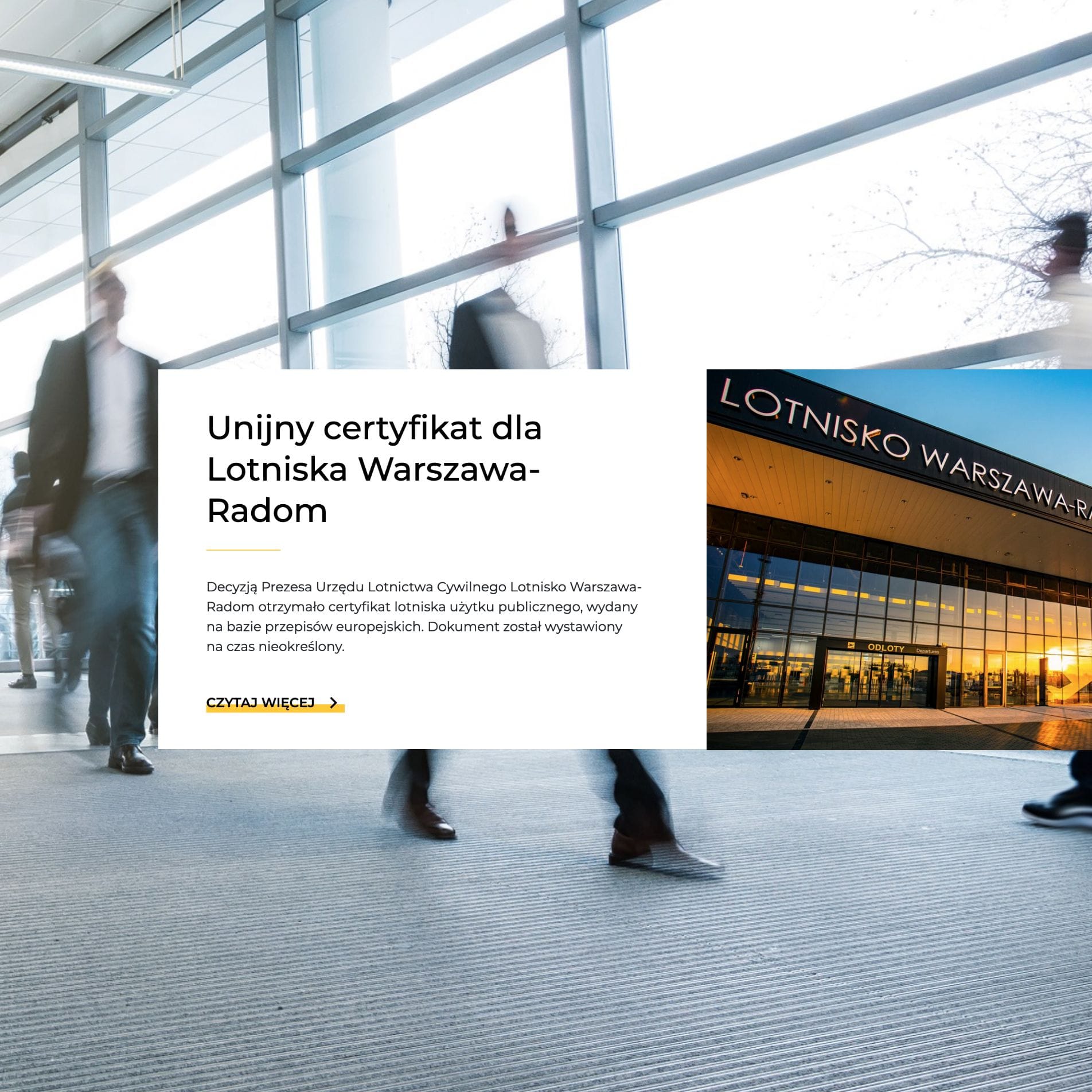 Moduły B2B i B2C serwisu Lotniska Warszawa-Radom