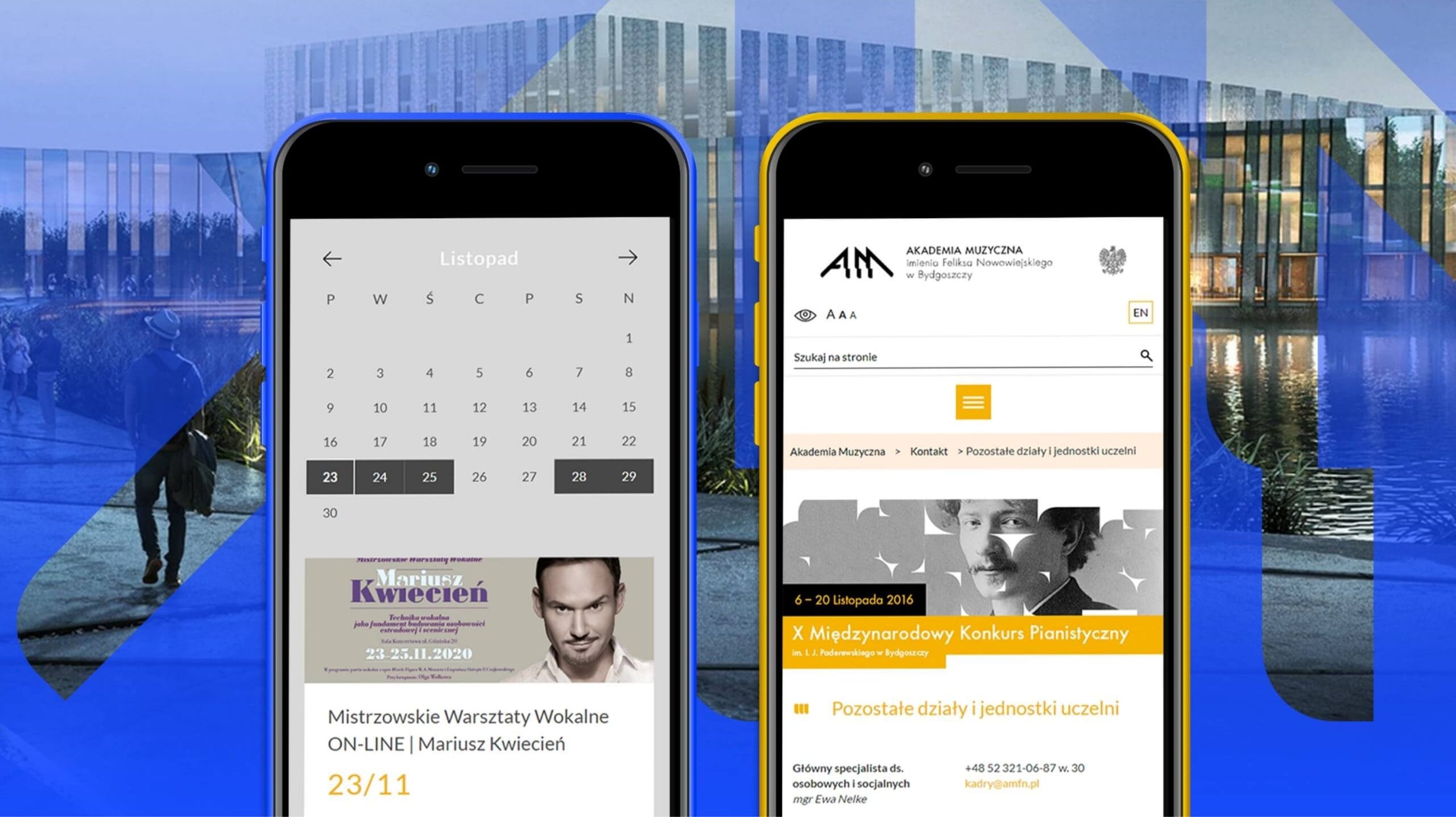 Strona internetowa Akademii Muzycznej w Bydgoszczy
