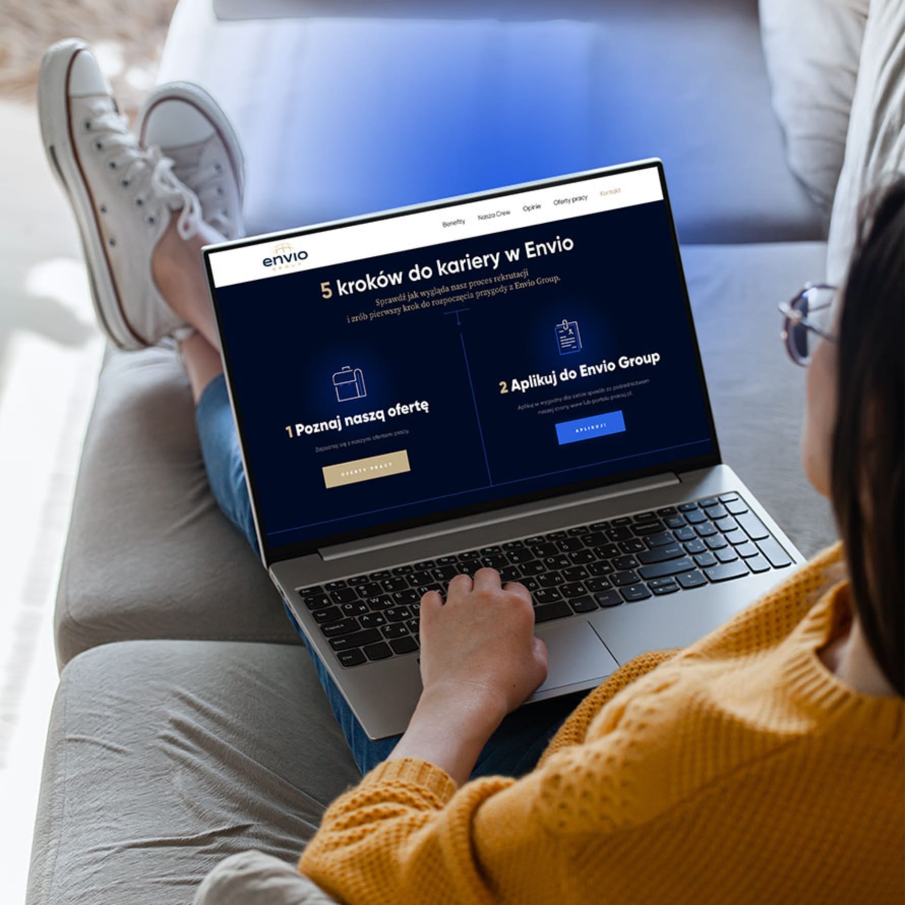 Envio Group website showcasing the brand and its solutions