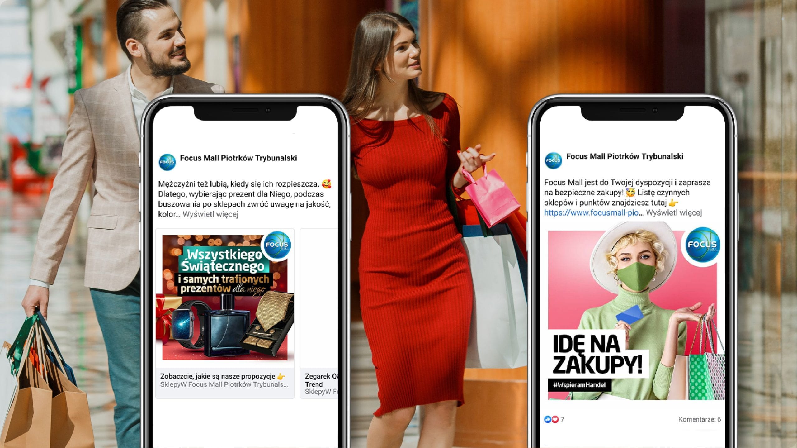 Materiały promocyjne dla centrum handlowego Focus Mall