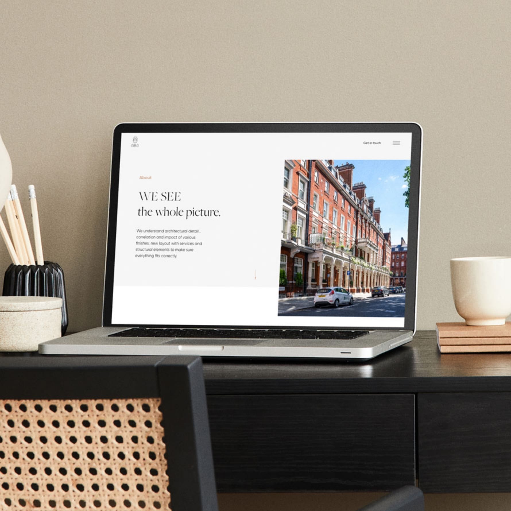 Projekt strony internetowej GBG Building Services prezentującej realizacje renowacji budynków