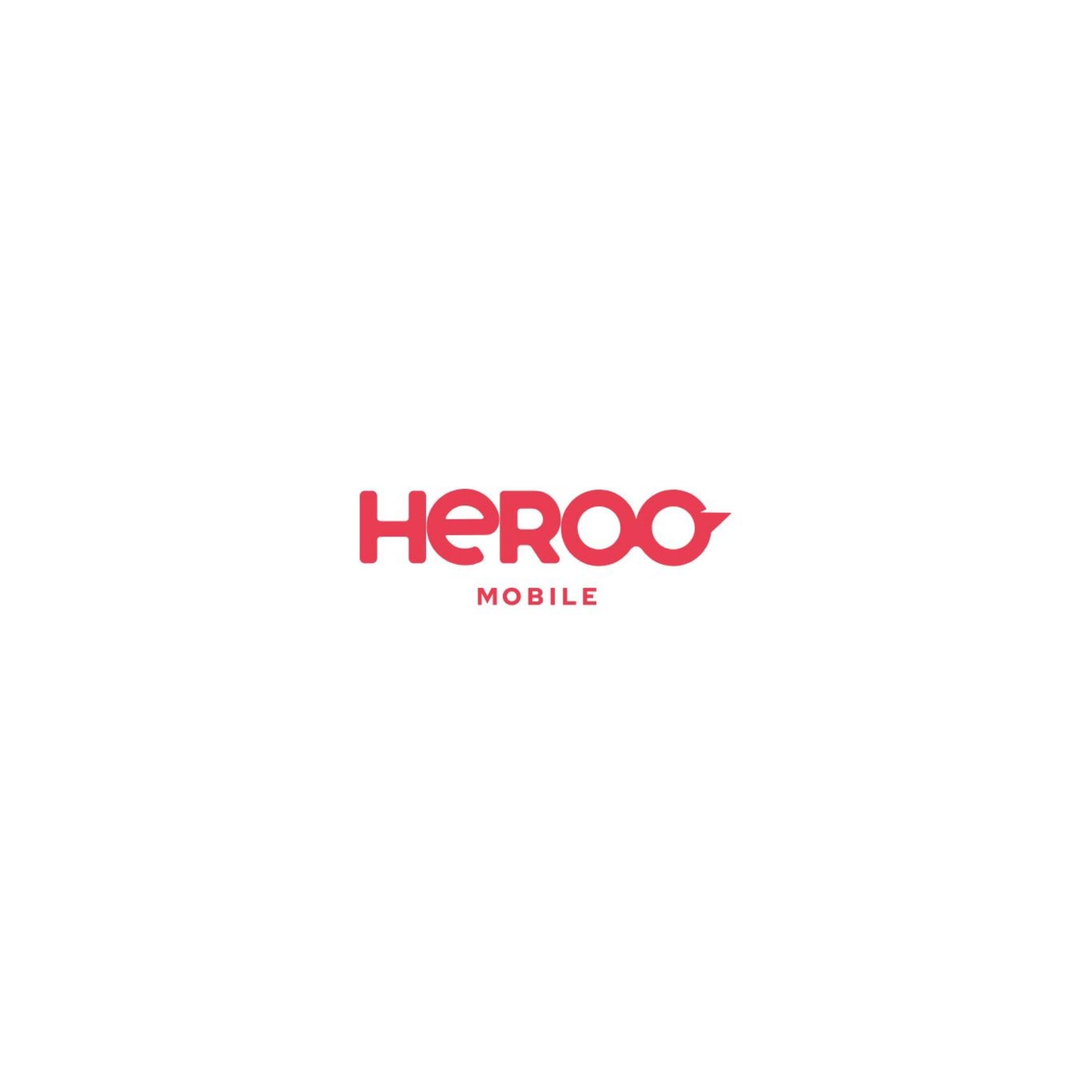 Prezentacja wariantów kolorystycznych logo Heroo Mobile
