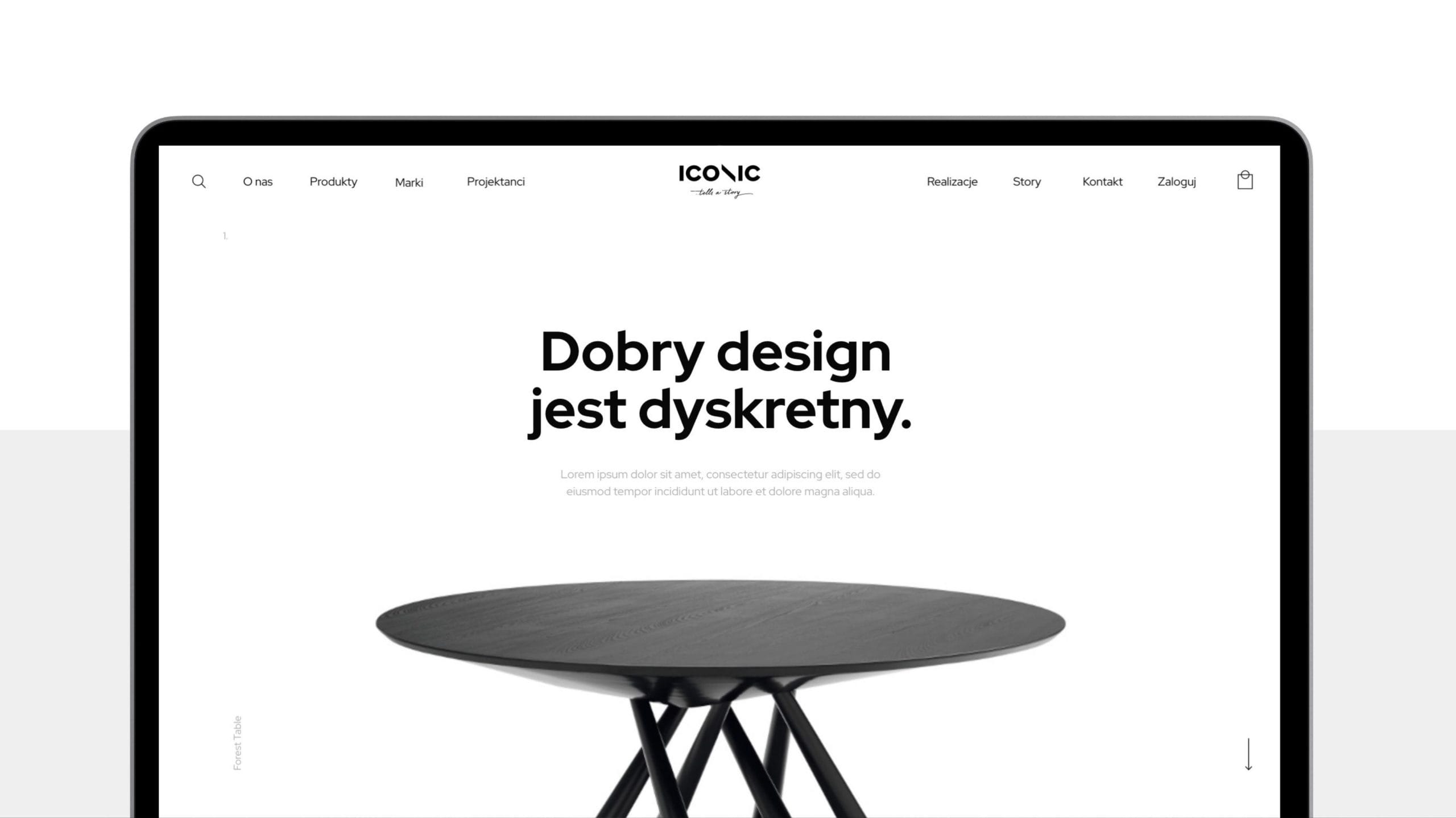E-sklep i logo w duchu modernizmu – projekt Iconic Design przez 052B