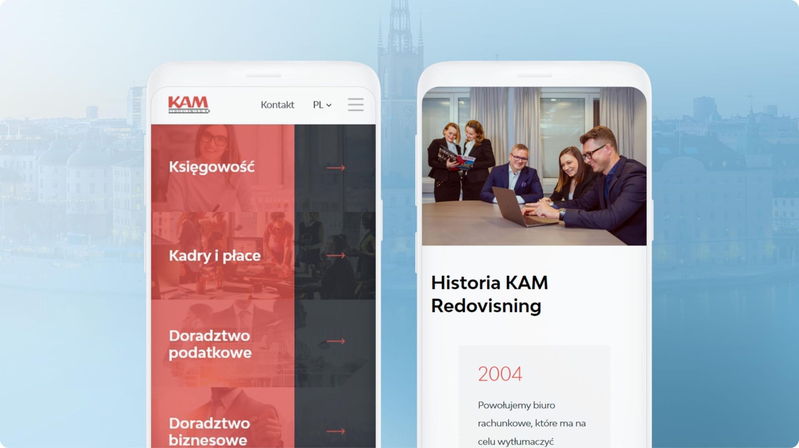 Kam.nu – strona internetowa dla biura księgowego