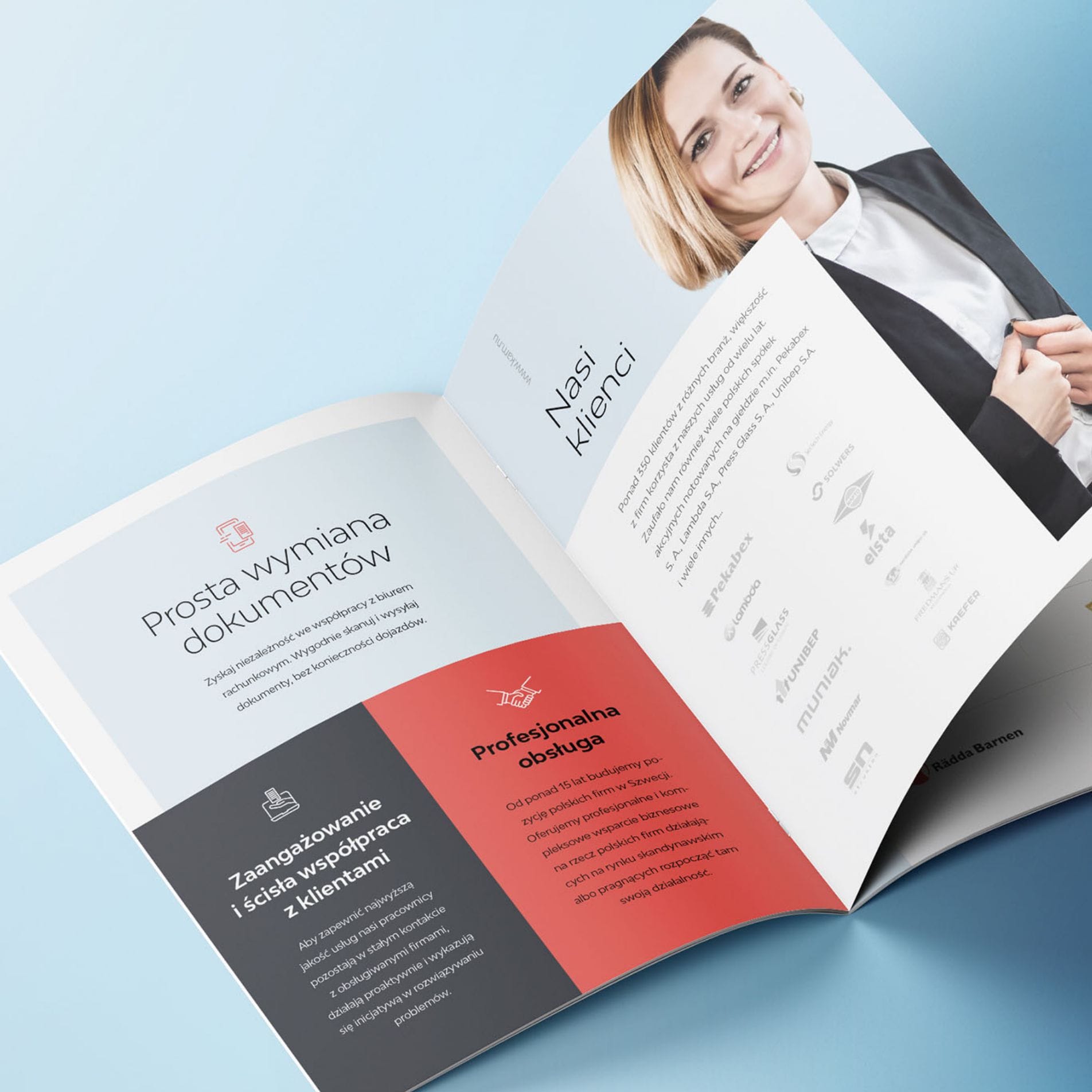 Katalog ofertowy KAM Redovisning przygotowany w formacie PDF