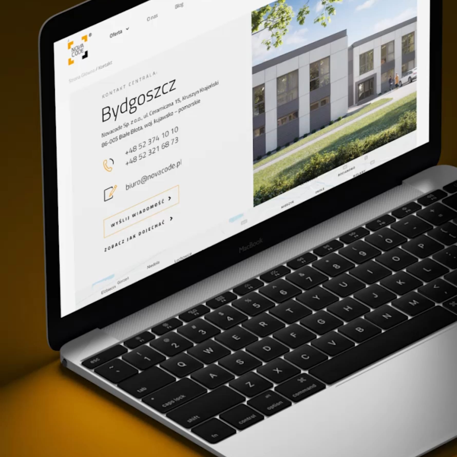 Modern website of Novacode – a manufacturer of specialist labels