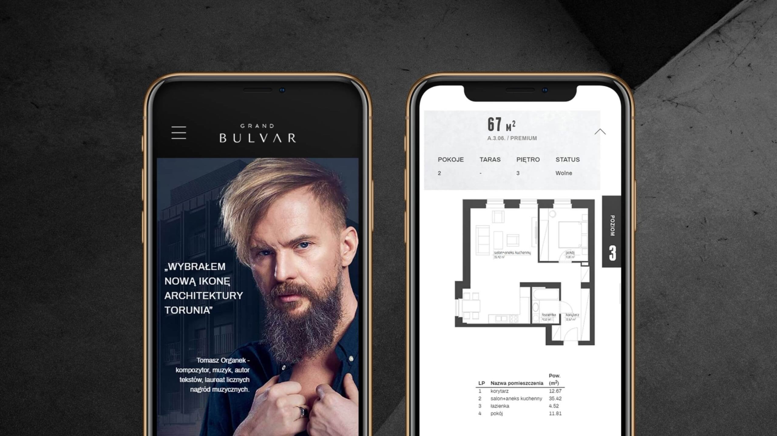 Strona internetowa Rockfield Development w wersji mobile first