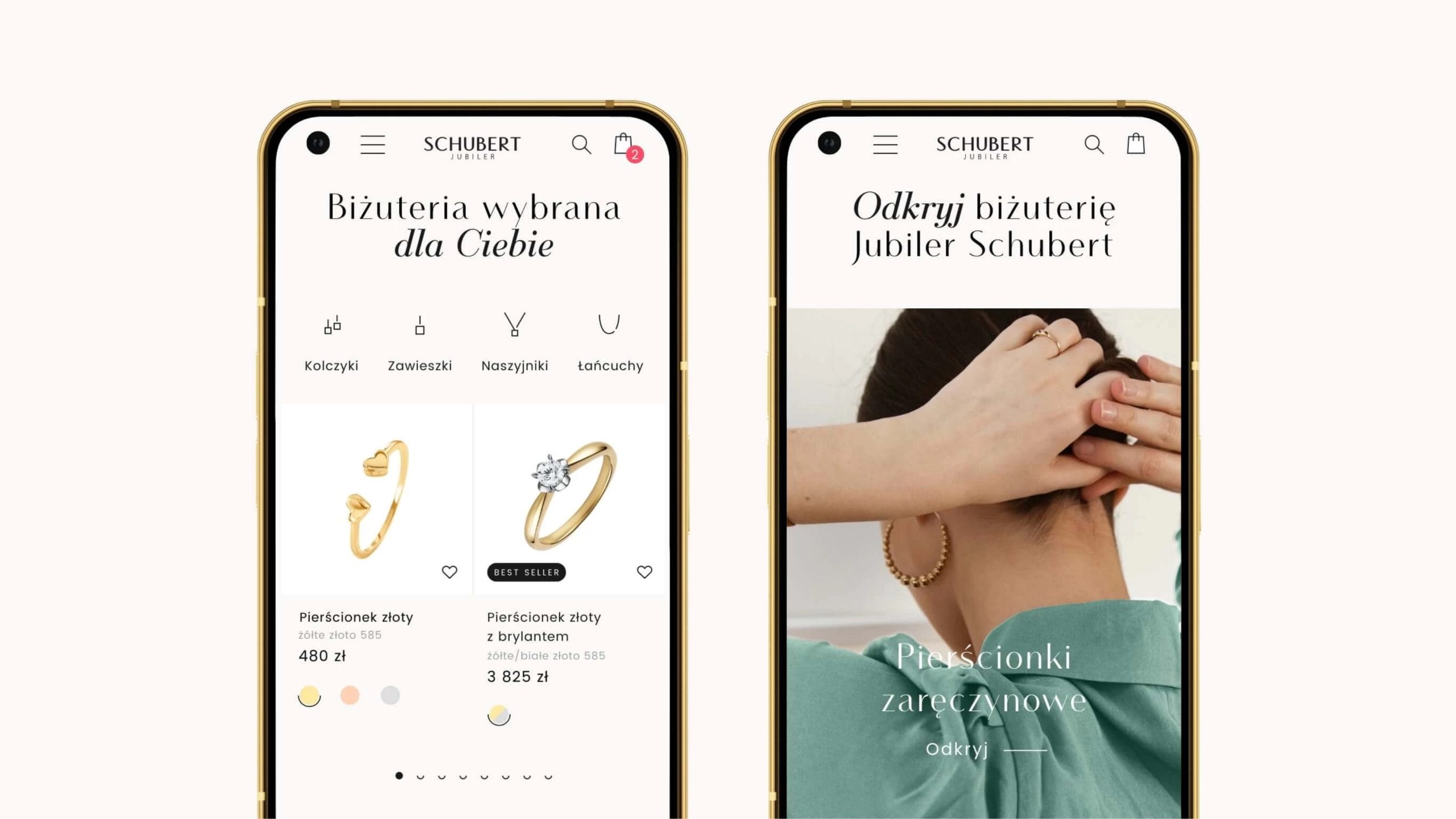 Projekt UX/UI sklepu internetowego Jubiler Schubert
