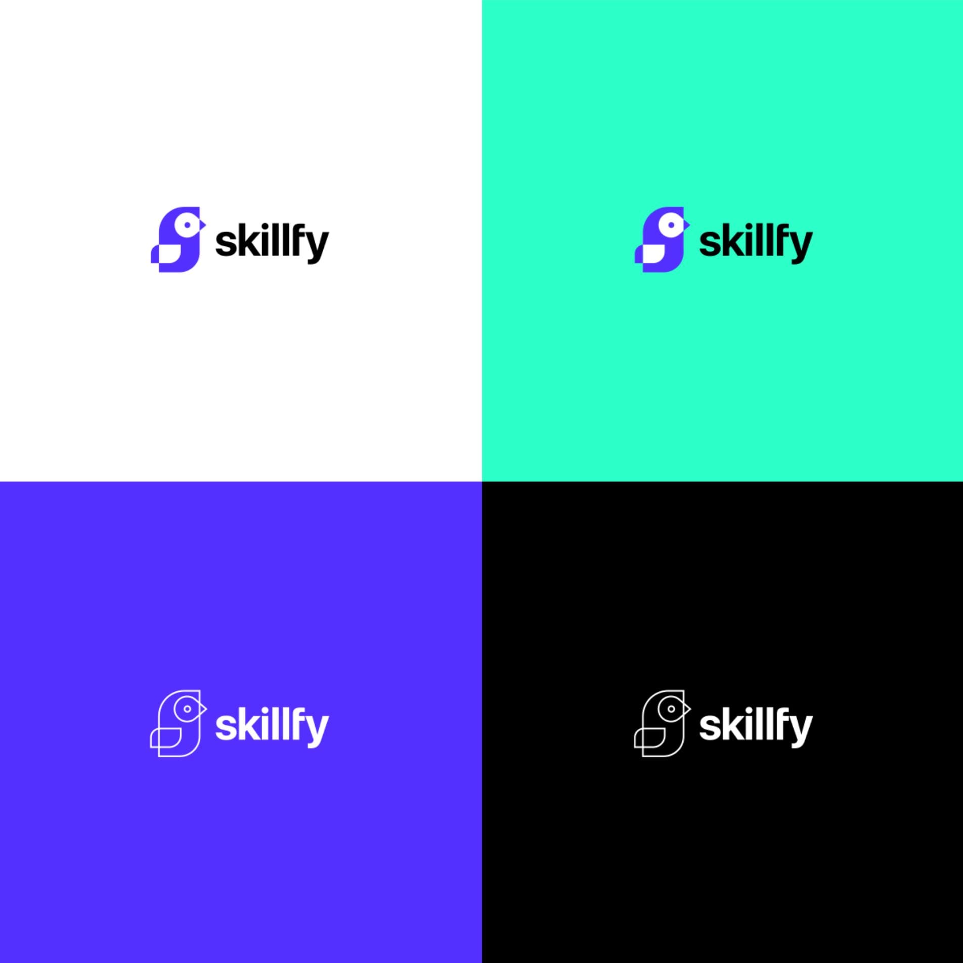 Uniwersalne logo aplikacji mobilnej Skillfy