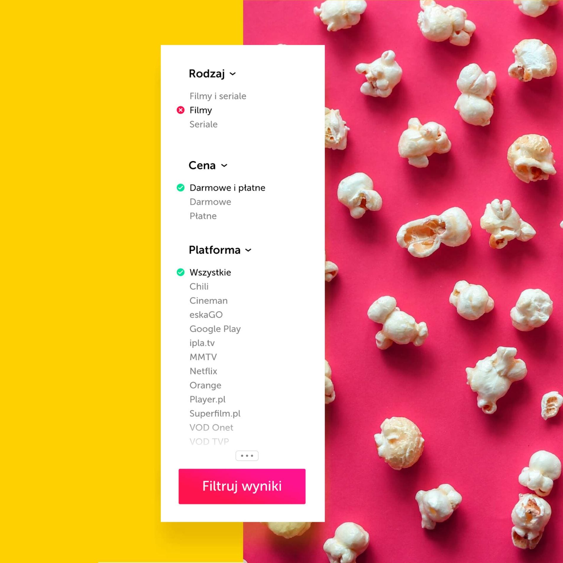 Zaawansowane filtrowanie i wyszukiwarka filmów oraz seriali w serwisie VODBOX