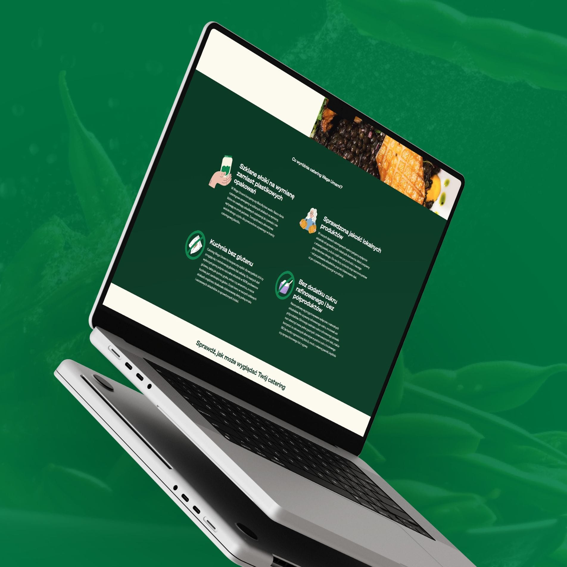 Landing page cateringu całodziennego Wege Umami