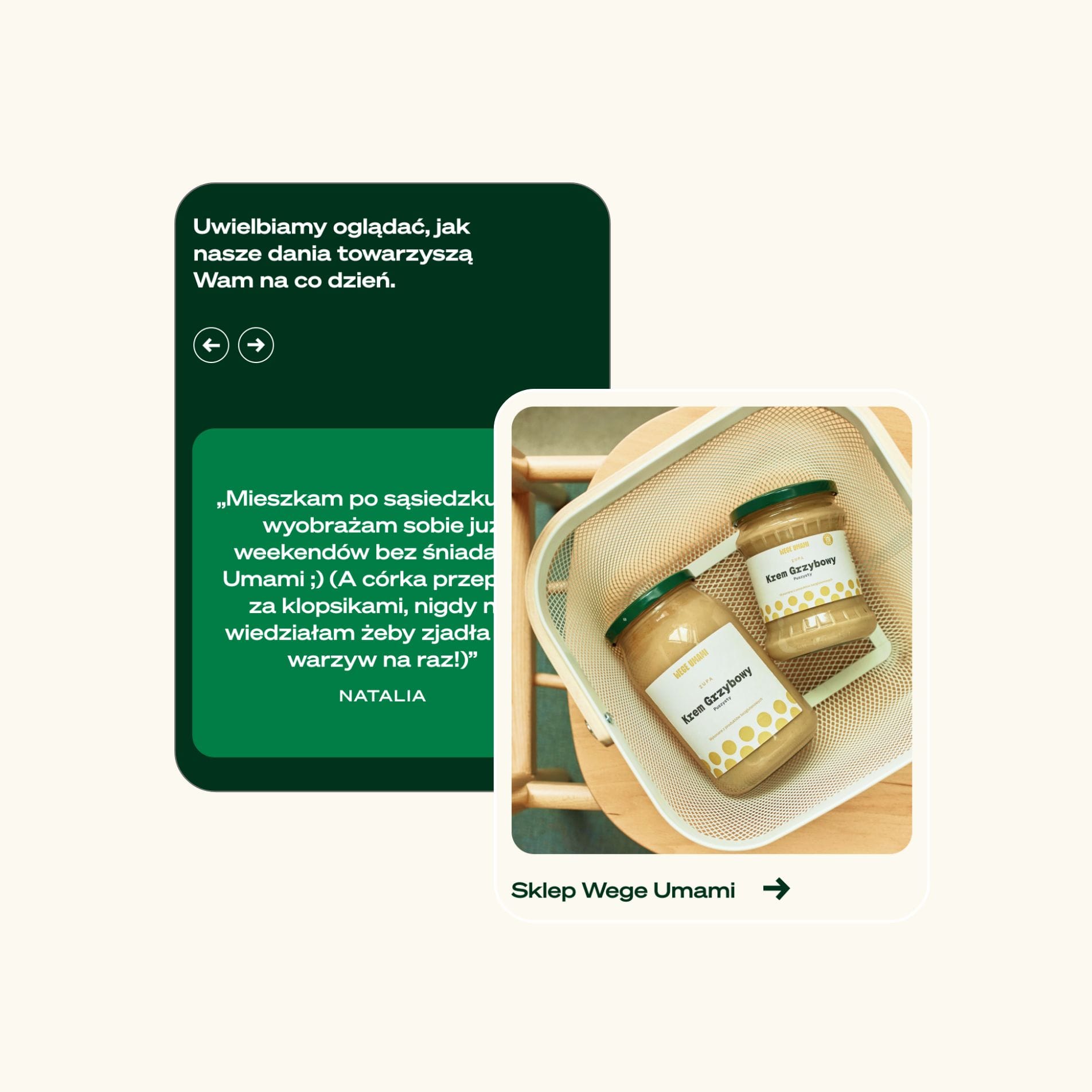 Asortyment produktów Wege Umami