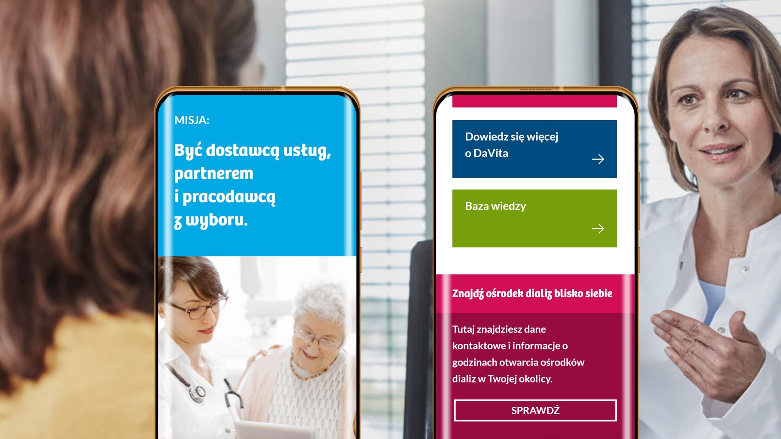 Projekt strony internetowej DaVita Polska dla branży medycznej