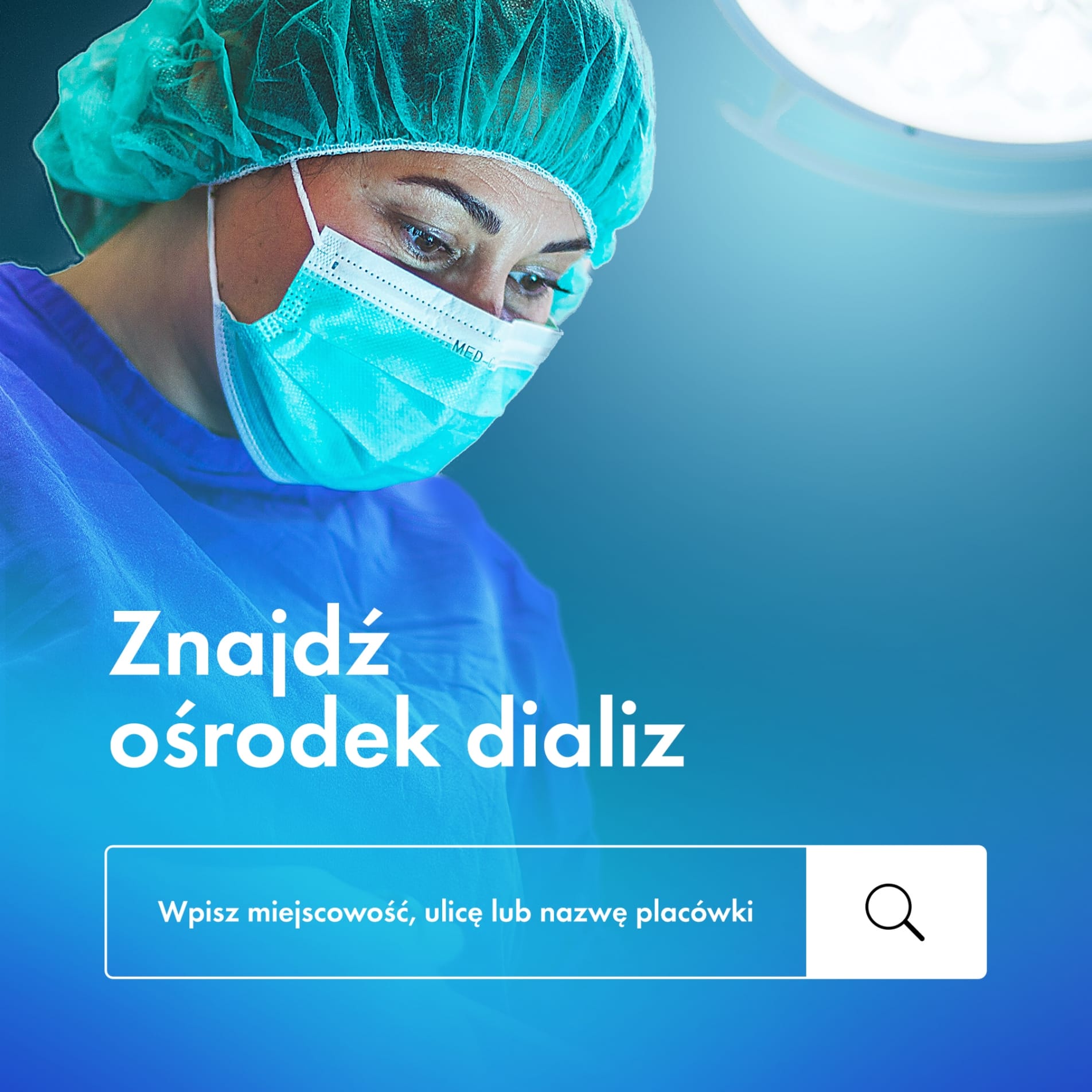 Wyszukiwarka ośrodków dializ DaVita Polska